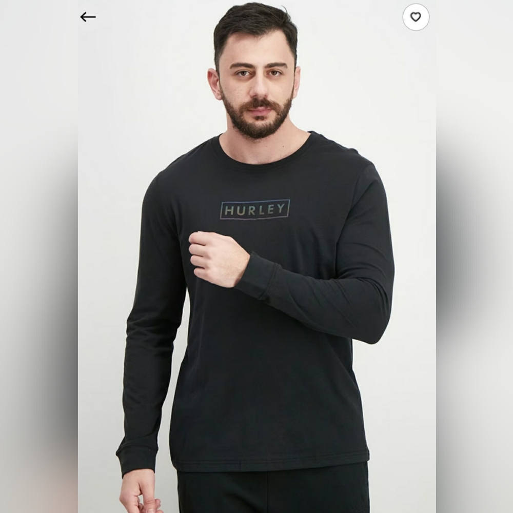 ⭐HURLEY MEN'S CREW NECK LONG SLEEVE SZ L